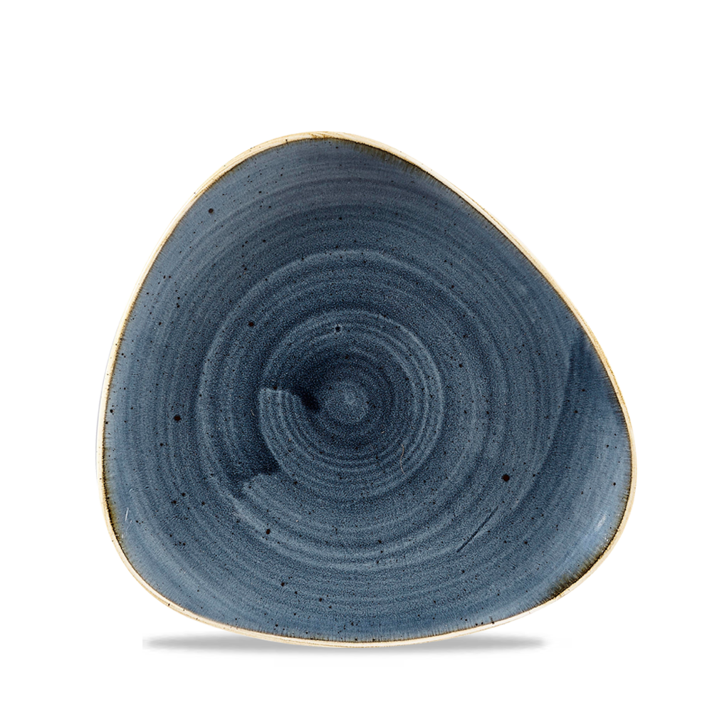 Churchill Stonecast Triangle Plate Blueberry 19.2cm-7.6"