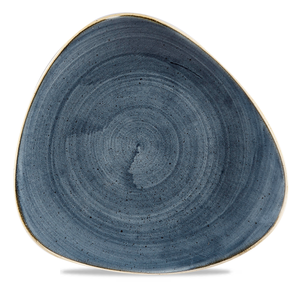 Churchill Stonecast Triangle Plate Blueberry 26.5cm-10.4"