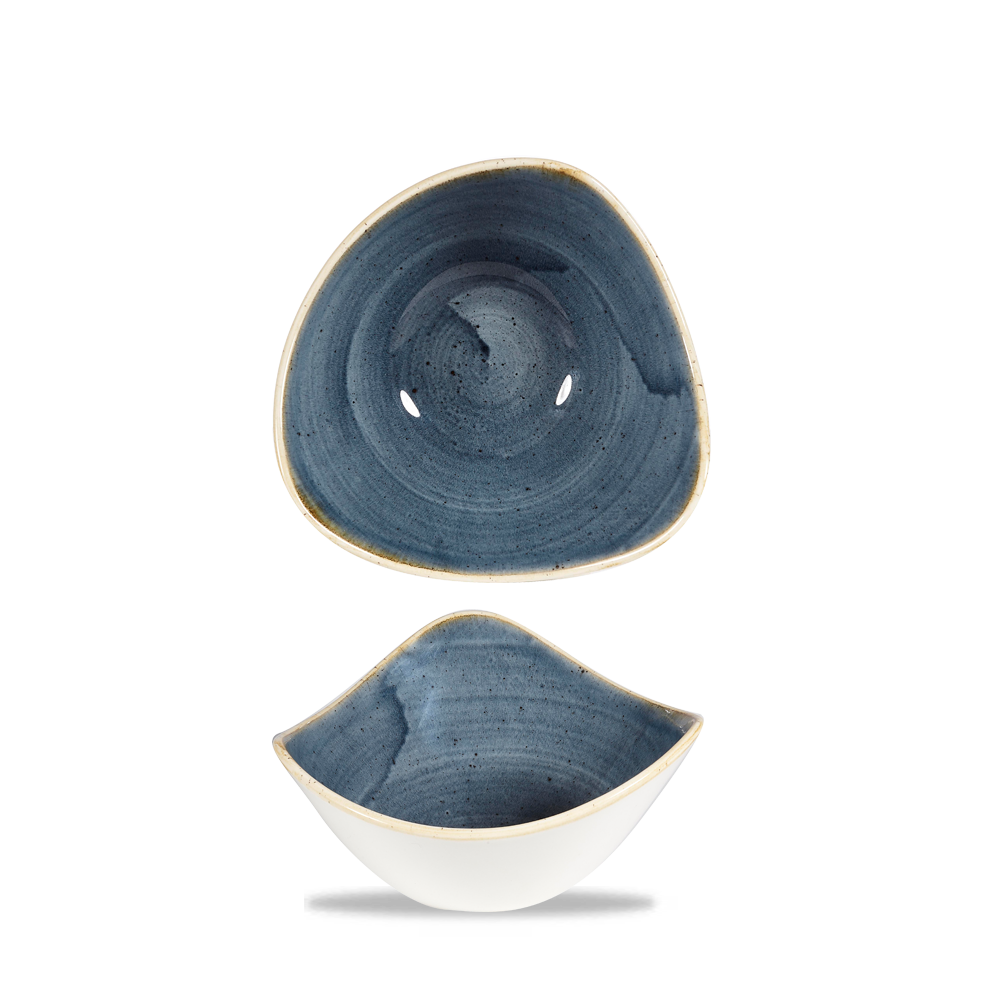 Churchill Stonecast Triangle Bowl Blueberry 26cl-9oz