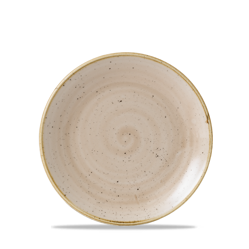 Churchill Stonecast Coupe Plate Nutmeg Cream 16.5cm-6.5"