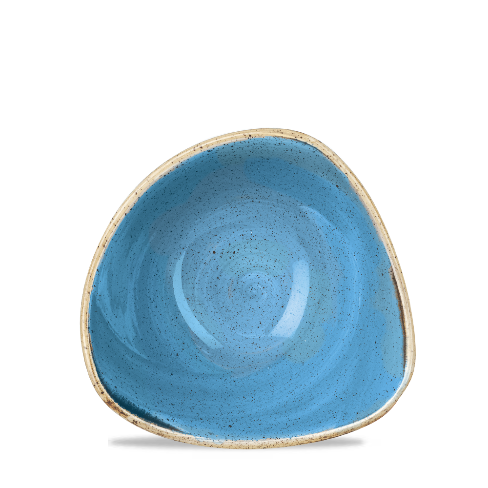 Churchill Stonecast Triangle Bowl Cornflower Blue 26cl-9oz