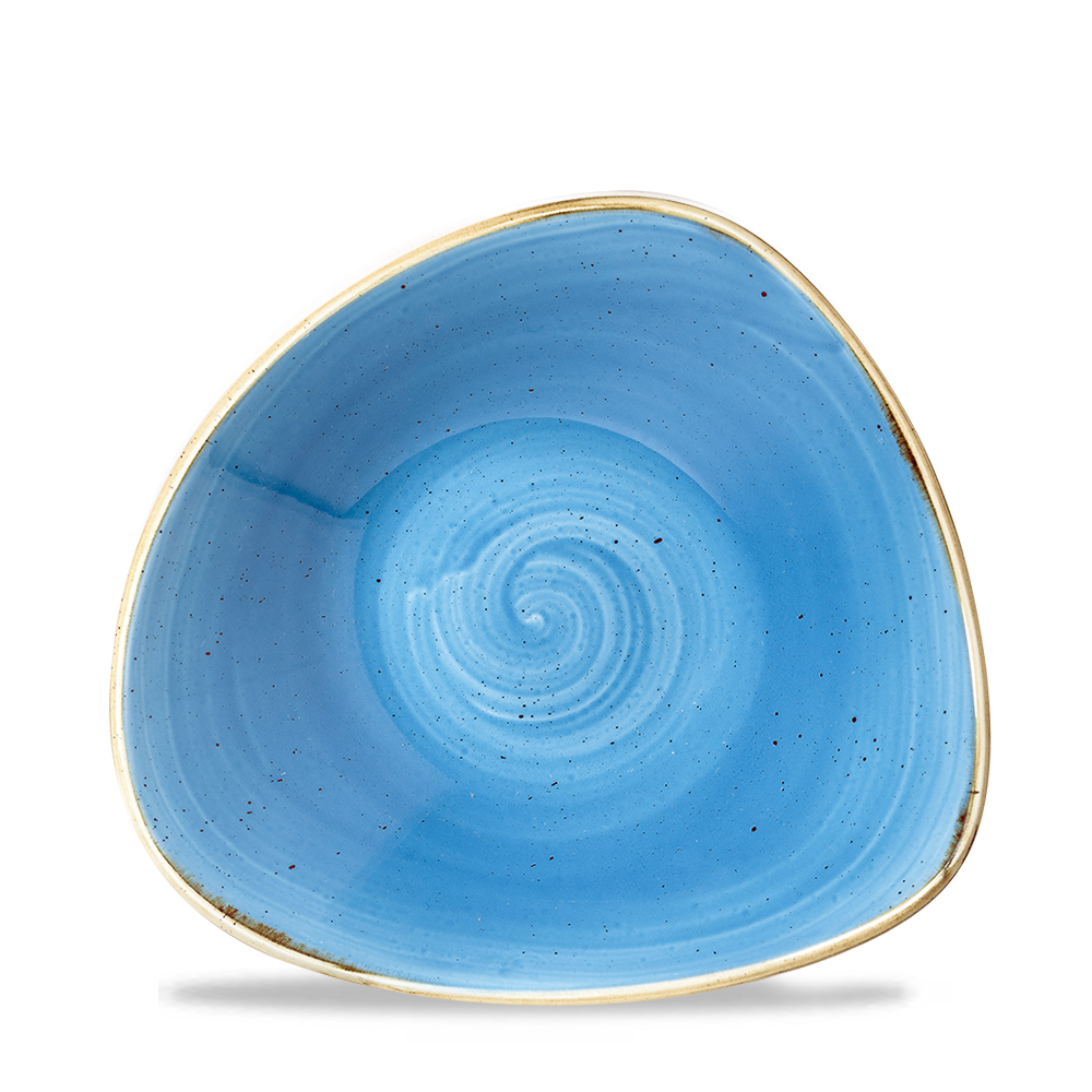 Churchill Stonecast Triangle Bowl Cornflower Blue 37cl-13oz
