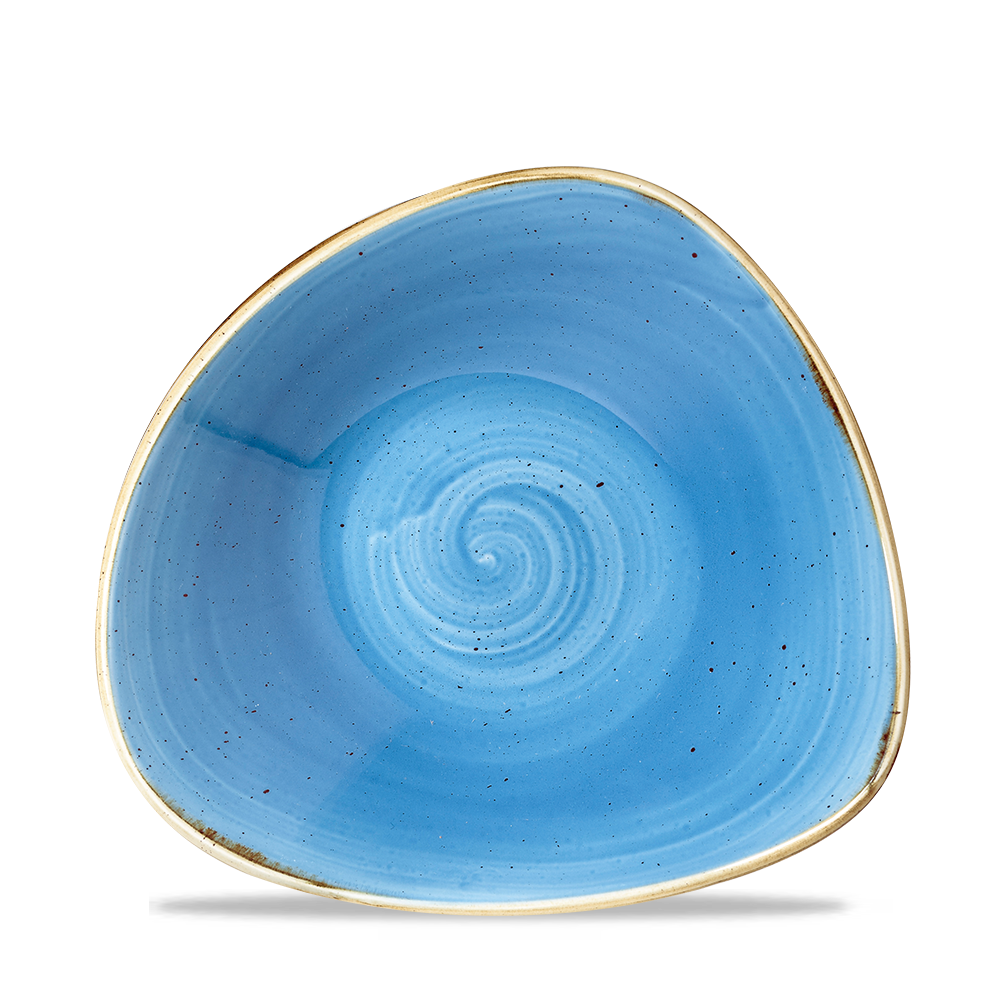 Churchill Stonecast Triangle Bowl Cornflower Blue 60cl-21oz