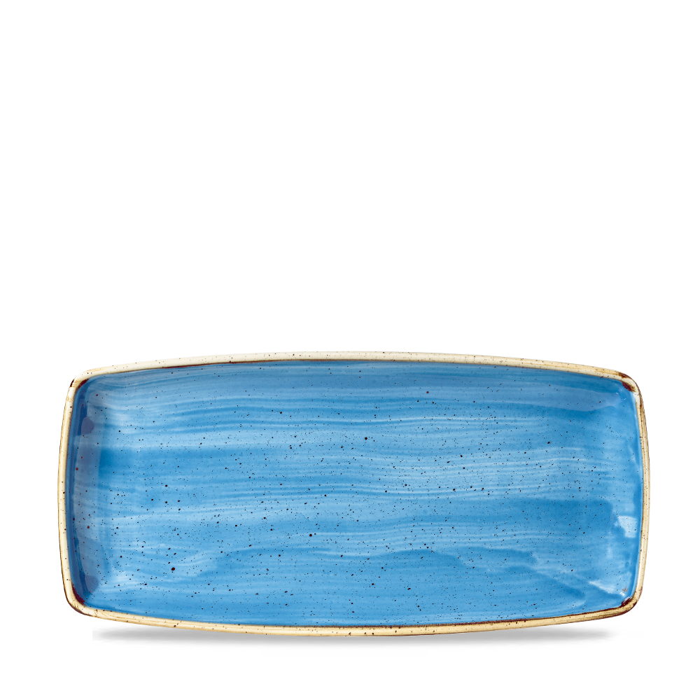 Churchill Stonecast Oblong Plate Cornflower Blue 29.5x15cm-11.4x5.9"