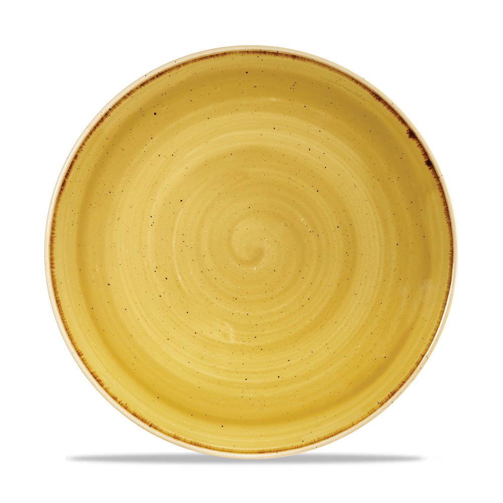 Churchill Stonecast Coupe Plate Mustard Seed Yellow 26cm-10.25"