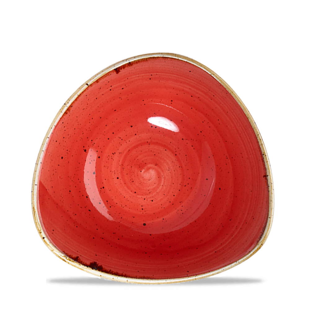 Churchill Stonecast Triangle Bowl Berry Red 60cl-21oz