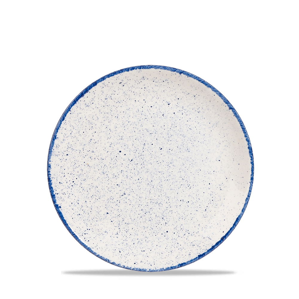 Churchill Stonecast Hints Coupe Plate Indigo Blue 16.5cm-6.5"