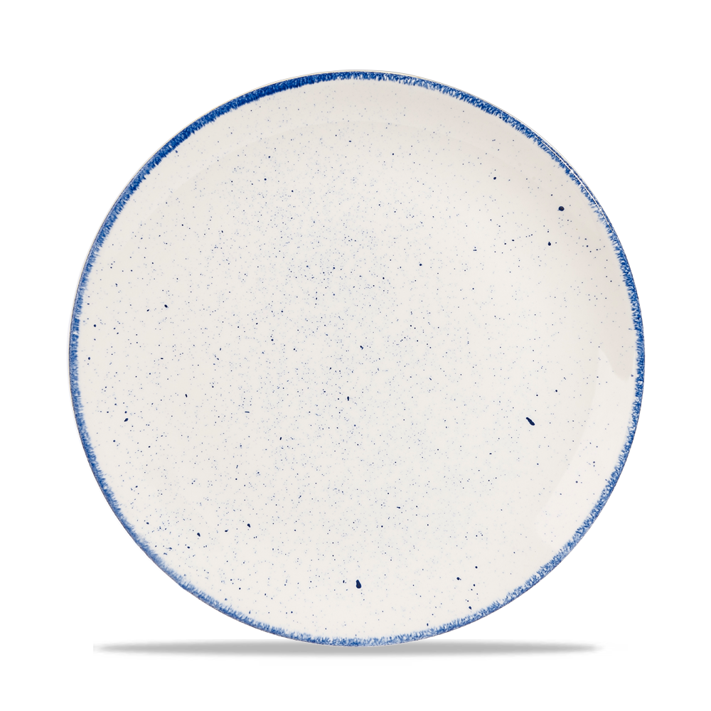 Churchill Stonecast Hints Coupe Plate Indigo Blue 26cm-10.25"
