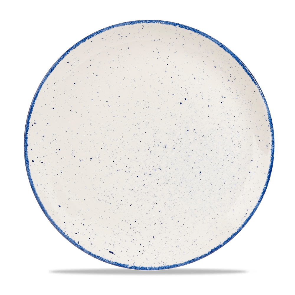 Churchill Stonecast Hints Coupe Plate Indigo Blue 28.8cm-11.3"