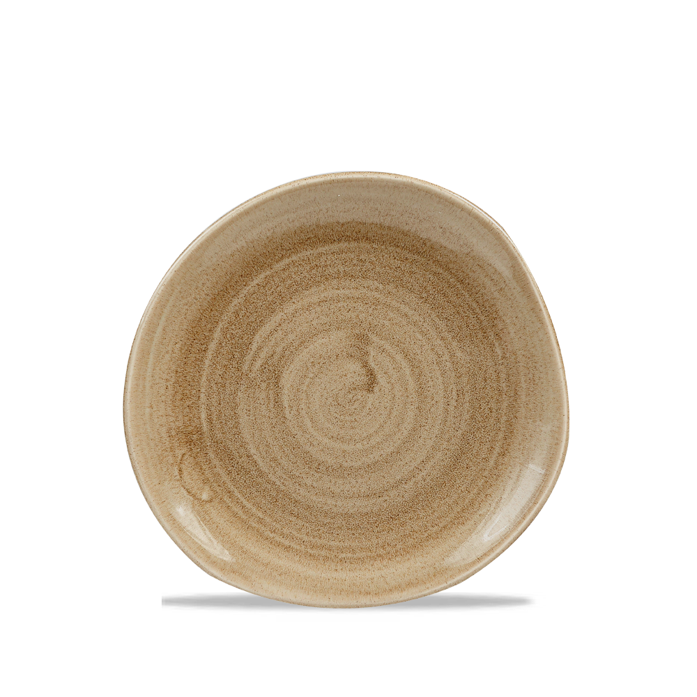 Churchill Stonecast Patina Organic Round Plate Antique Taupe 18.6cm-7.3"