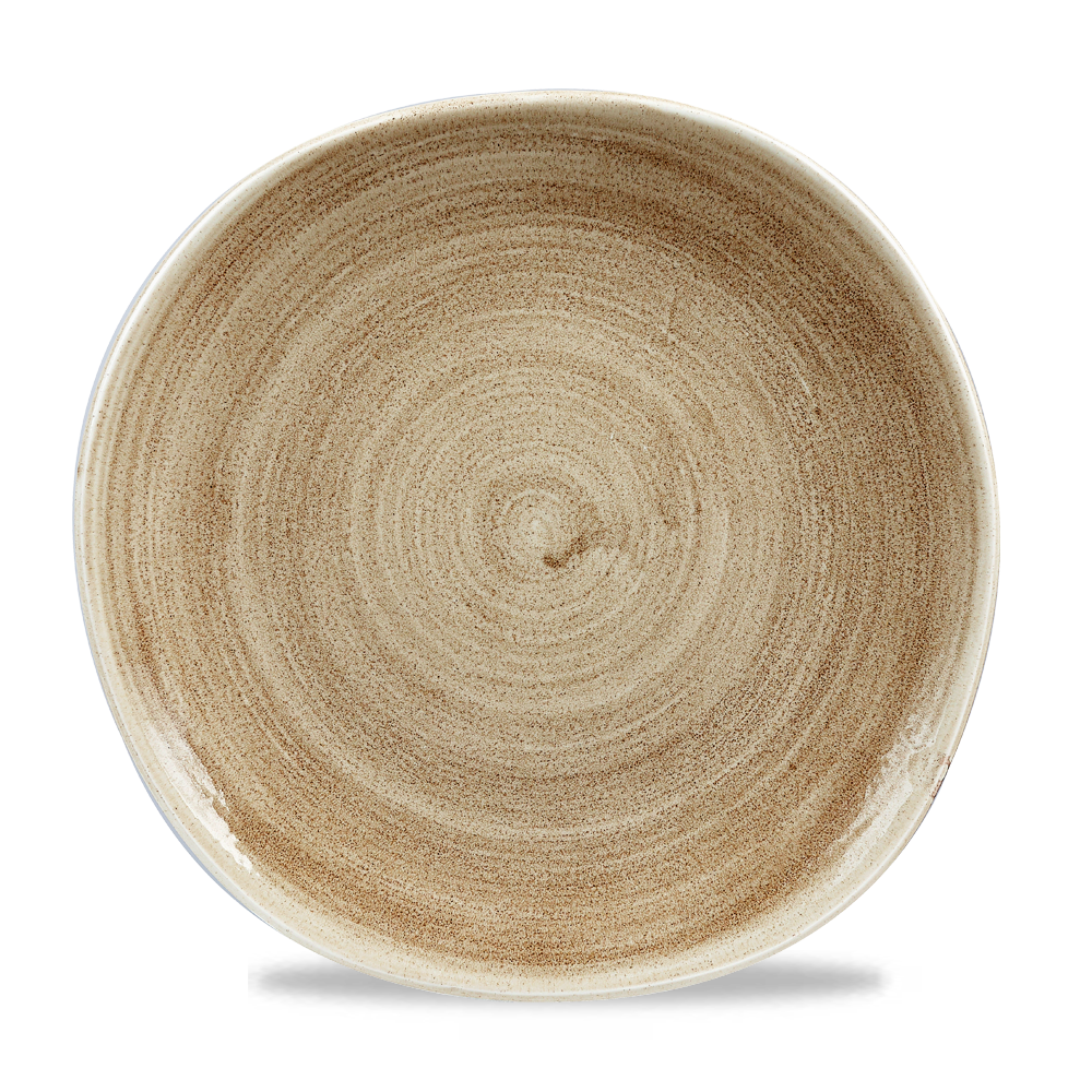 Churchill Stonecast Patina Organic Round Plate Antique Taupe 26.4cm-10.4"