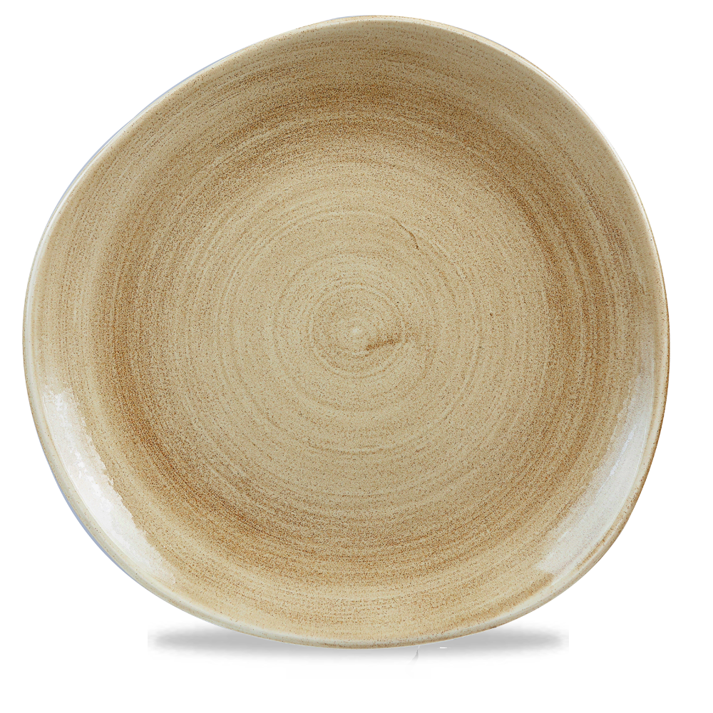 Churchill Stonecast Patina Organic Round Plate Antique Taupe 28.6cm-11.25"