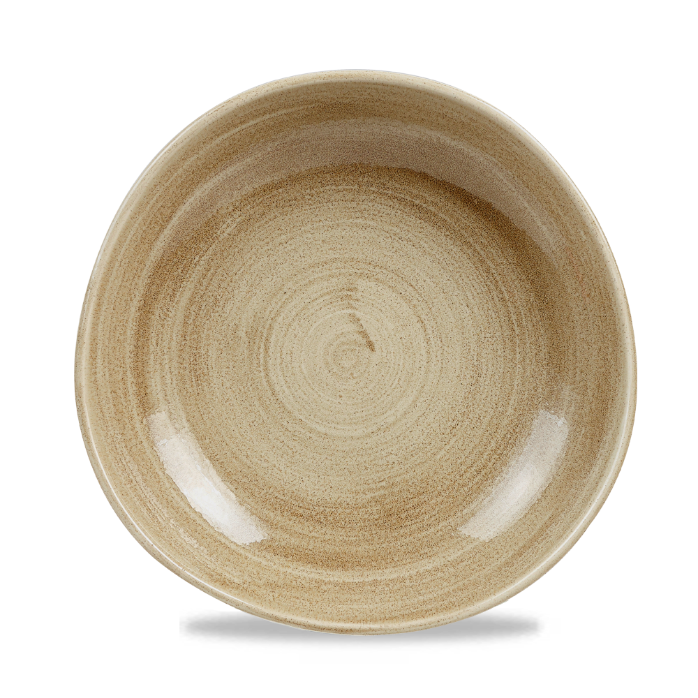 Churchill Stonecast Patina Organic Round Bowl Antique Taupe 110cl-38oz
