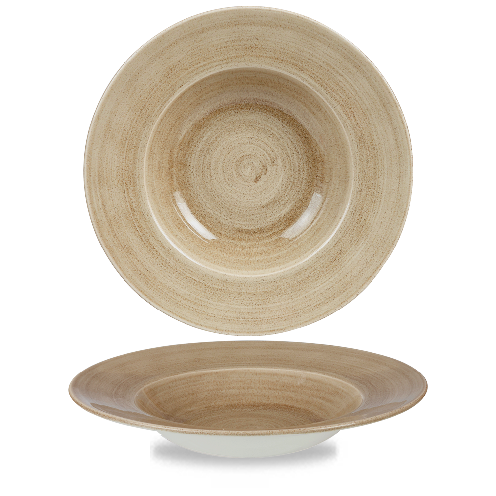 Churchill Stonecast Patina Wide Rim Bowl Antique Taupe 46.8cl-16.5oz