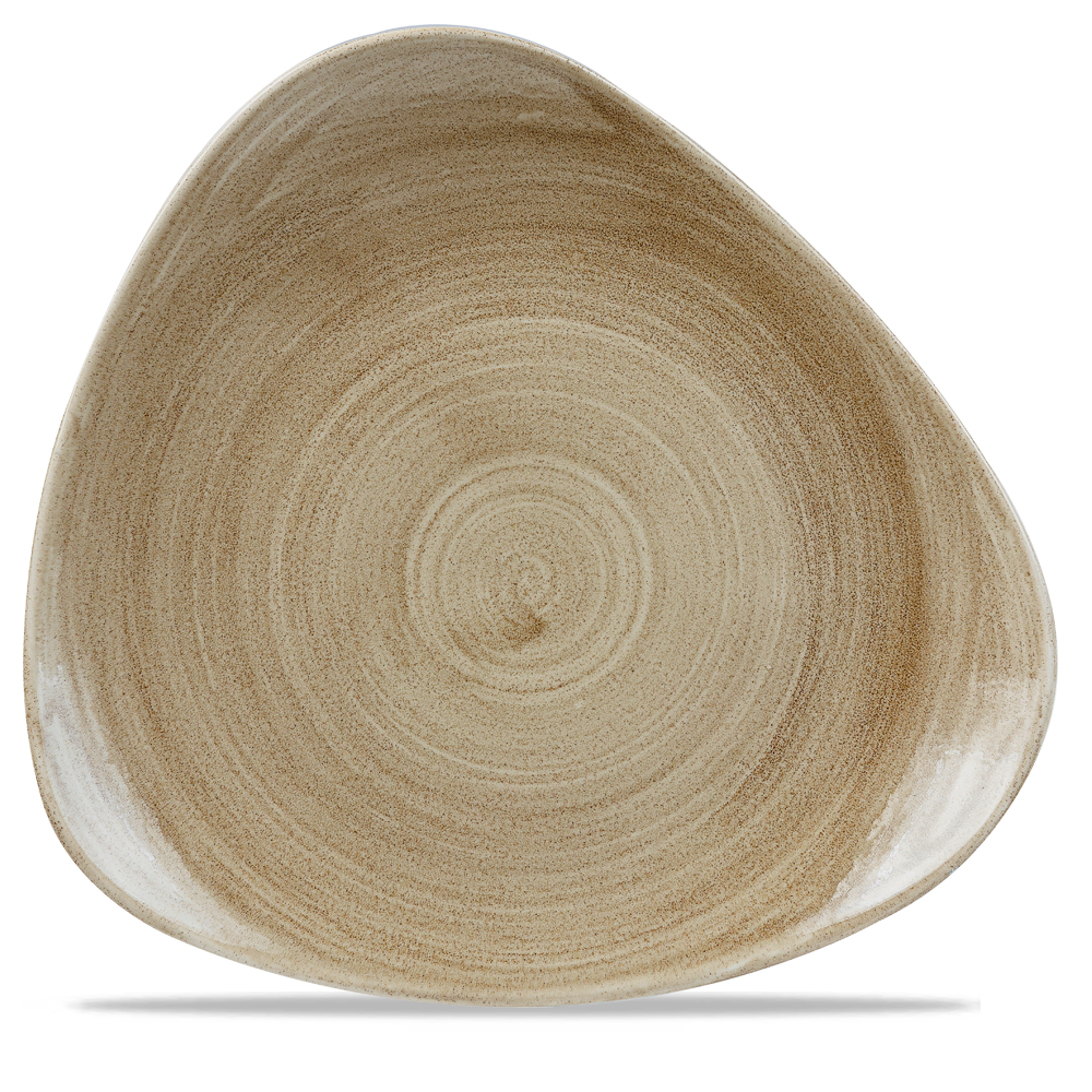 Churchill Stonecast Patina Triangle Plate Antique Taupe 31.1cm-12.2"
