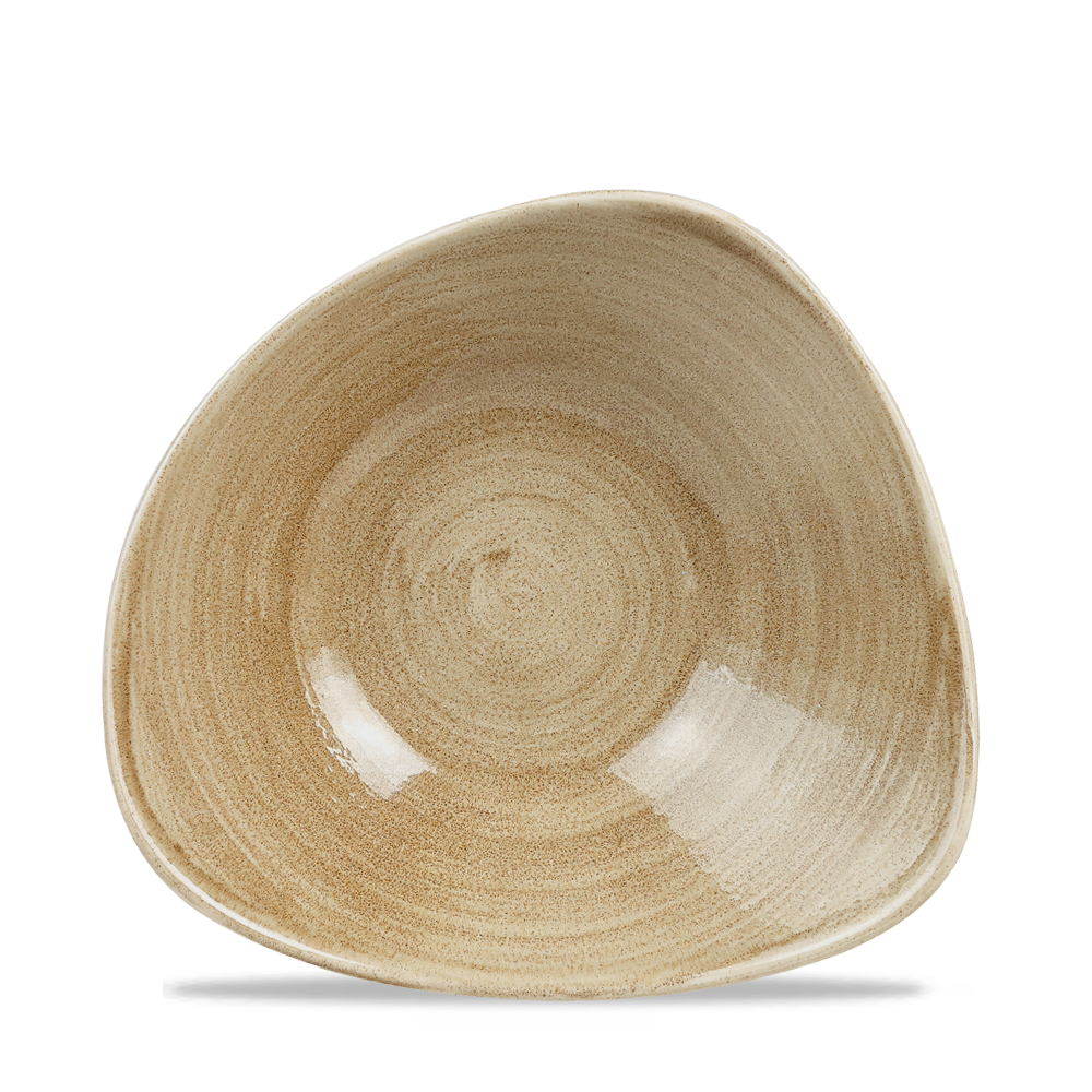 Churchill Stonecast Patina Triangle Bowl Antique Taupe 60cl-21oz