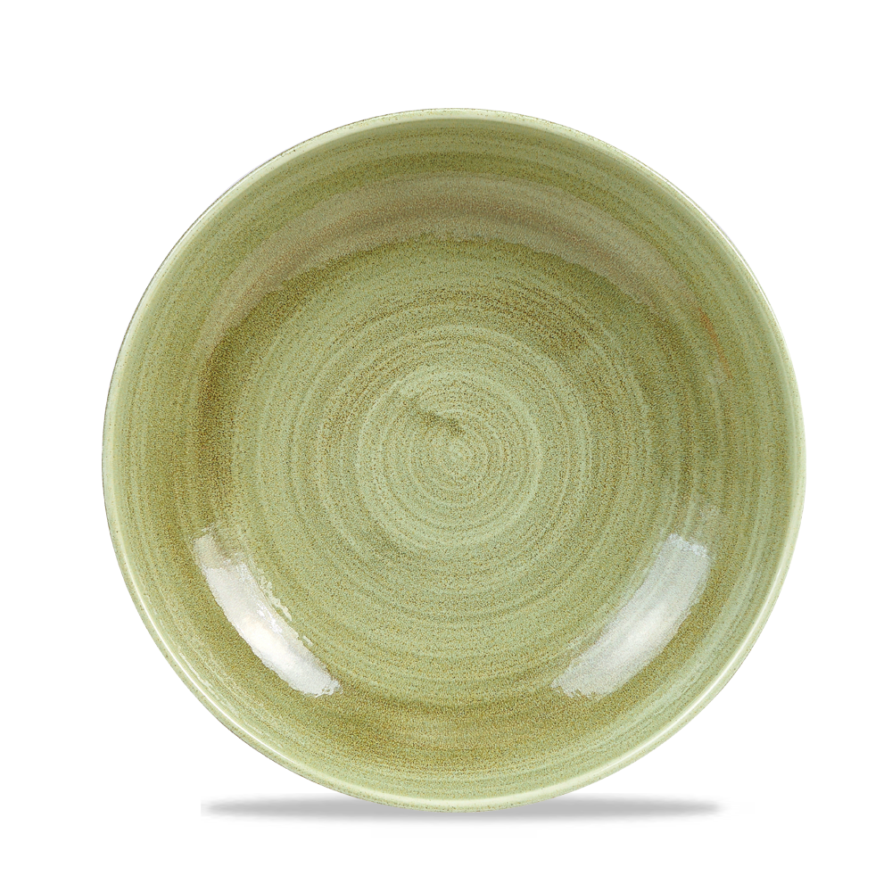 Churchill Stonecast Patina Coupe Bowl Burnished Green 113.6cl-40oz