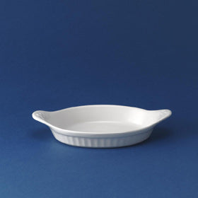 Churchill White Oval Eared Dish 8"