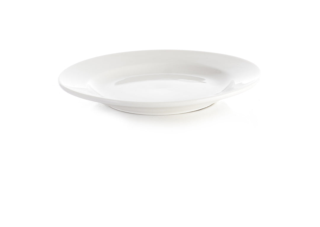 Professional White Wide Rim Plate 20.25cm-8"