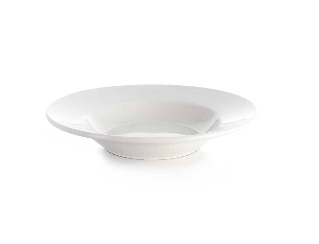Professional White Rimmed Soup Bowl 22.5cm-9"