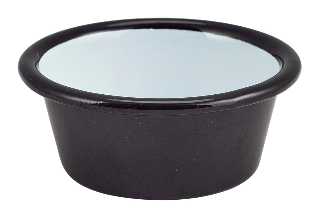 Berties Enamel Ramekin Black 8cm Diameter 9cl-3.2oz