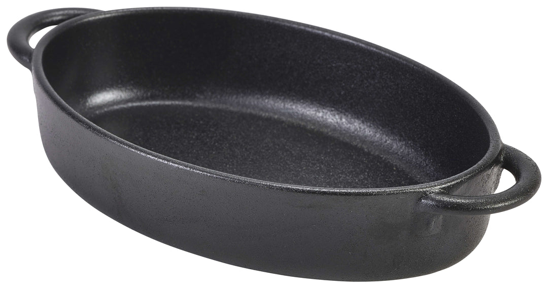 Genware Cast Iron Effect Oval Dish 17.5x11.5x4cm
