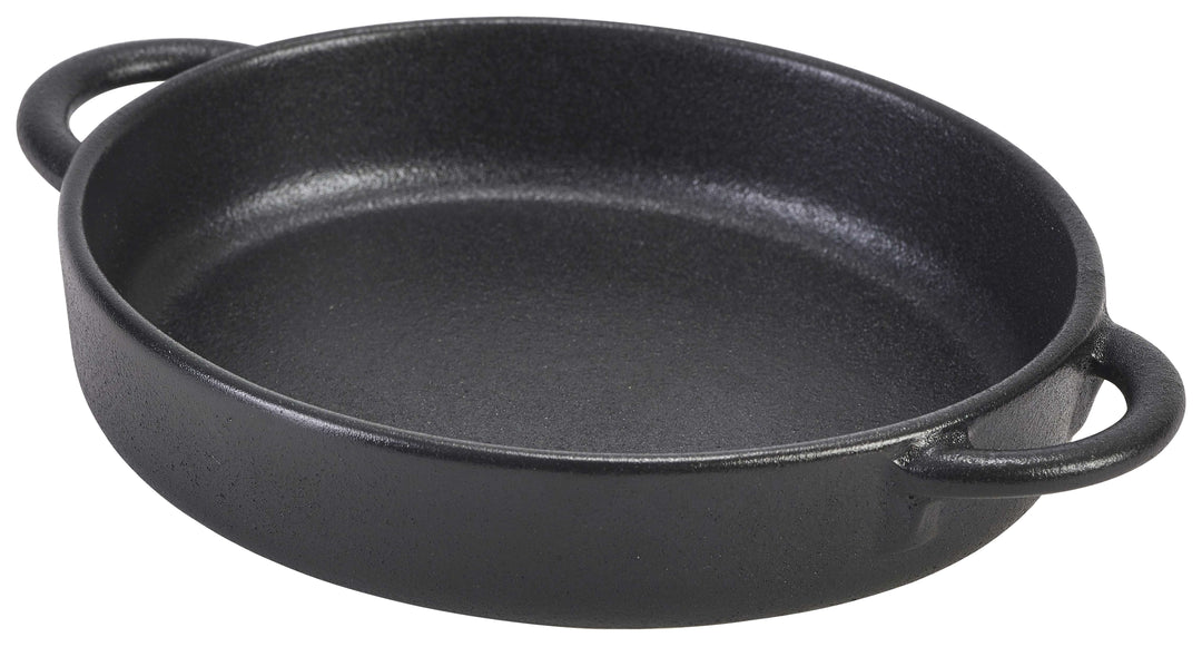 Genware Cast Iron Effect Round Dish 14.5x13x3cm