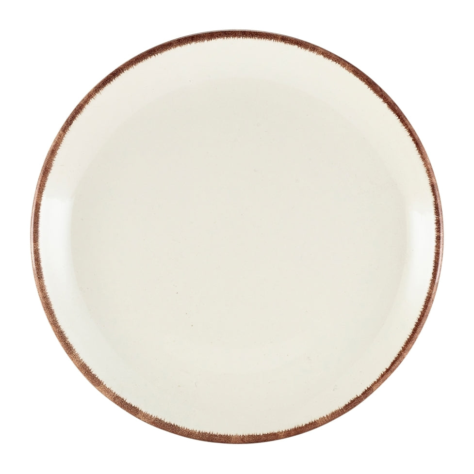 Terra Stoneware Coupe Plate Sereno Brown 19cm-7.5"