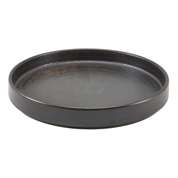 Terra Porcelain Presentation Plate Black 21cm-8.25"