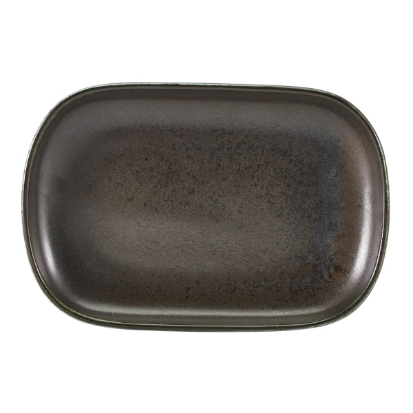 Terra Porcelain Rectangular Plate Black 24x16.5cm-9.4x6.5"