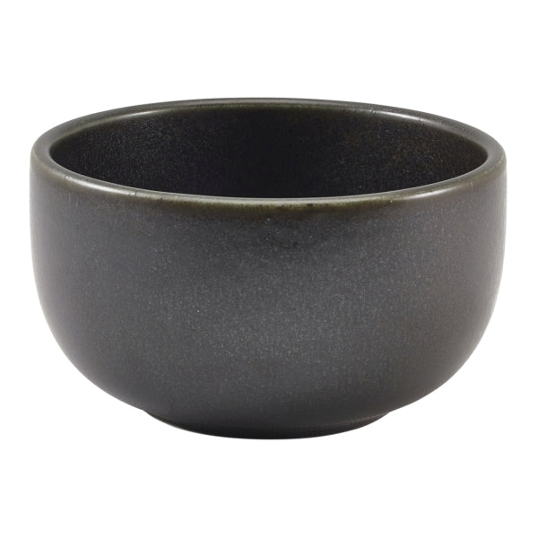 Terra Porcelain Round Bowl Black 12.5cm-4.9"