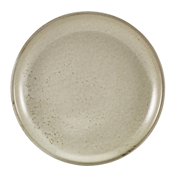 Terra Porcelain Coupe Plate Grey 24cm-9.25"