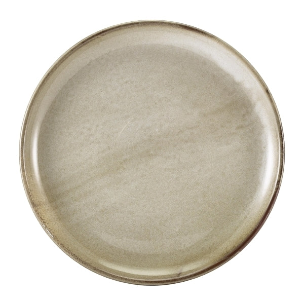 Terra Porcelain Coupe Plate Grey 27.5cm-10.75"