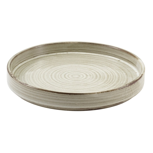 Terra Porcelain Presentation Plate Grey 21cm-8.25"