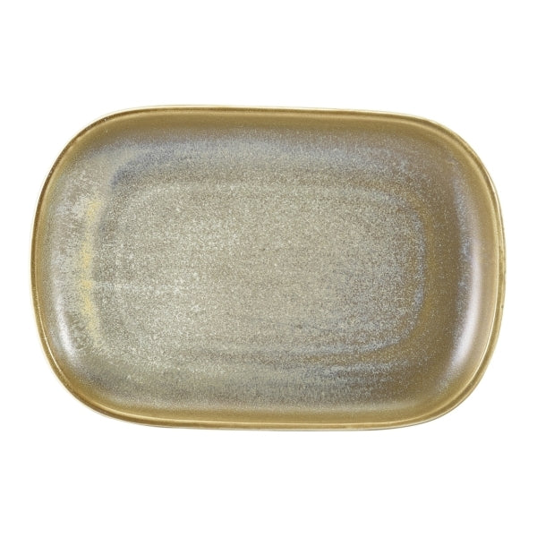 Terra Porcelain Rectangular Plate Matt Grey 24x16.5cm-9.4x6.5"