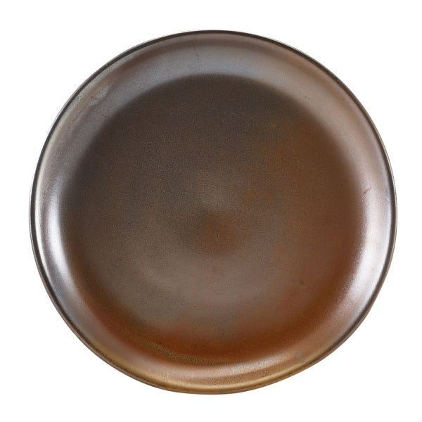 Terra Porcelain Coupe Plate Rustic Copper 24cm-9.25"