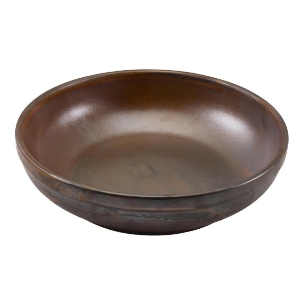 Terra Porcelain Coupe Bowl Rustic Copper 23cm-9"