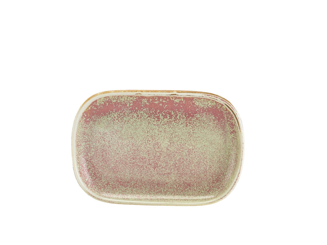Terra Porcelain Rectangular Plate Rose 24x16.5cm-9.4x6.5"