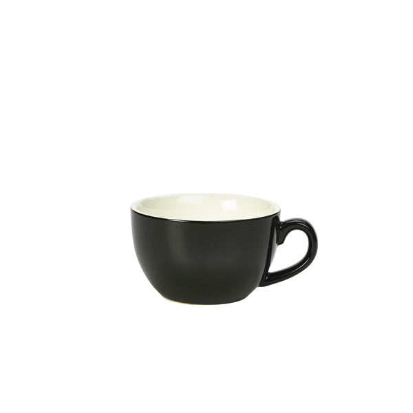 Genware Bowl Shaped Cup Black 25cl-8.75oz
