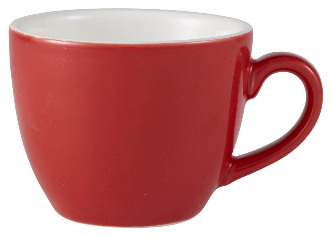 Genware Bowl Shaped Cup Red 9cl-3oz