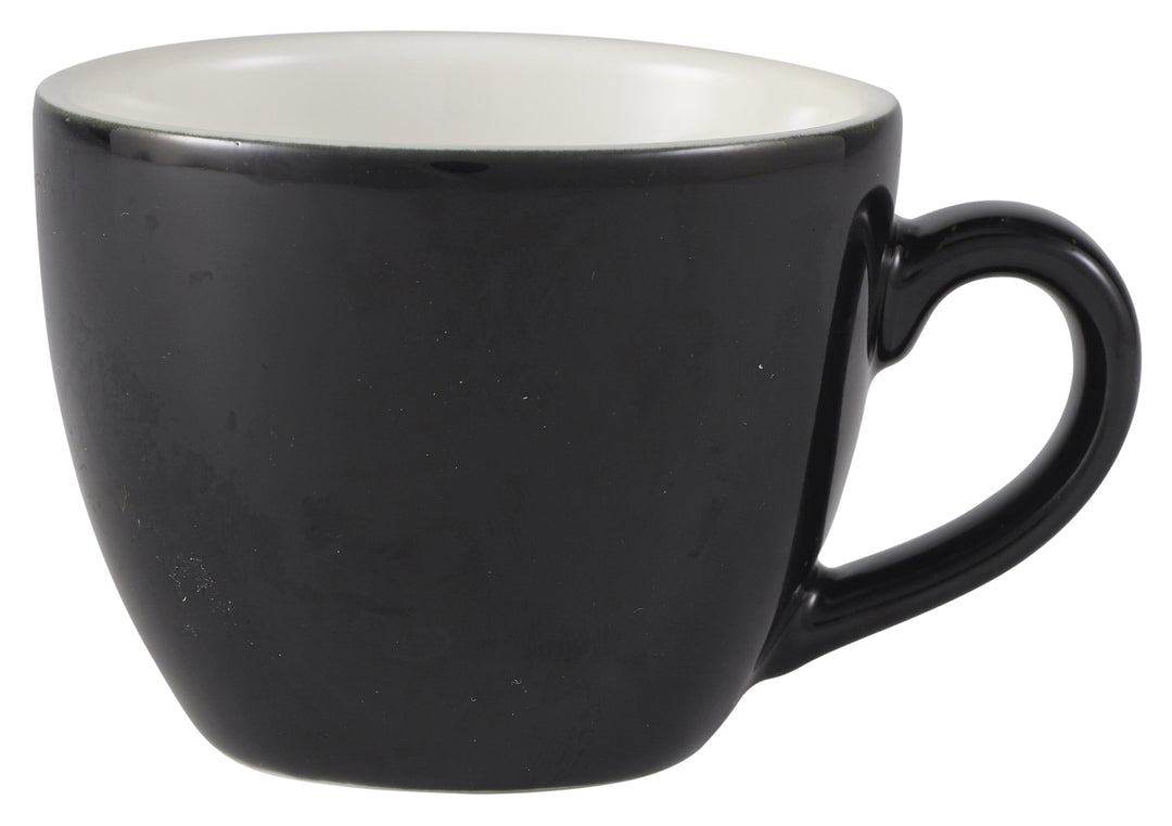 Genware Bowl Shaped Cup Black 9cl-3oz