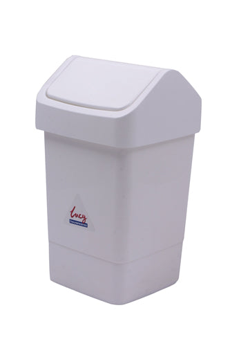 Berties Mini Swing Top Bin White 9L