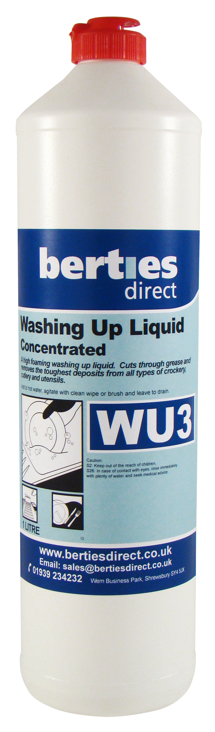 Berties WU3 Washing Up Liquid Concentrated