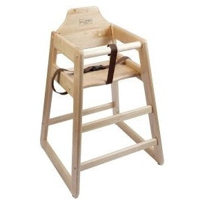 Genware Wooden High Chair Light Wood