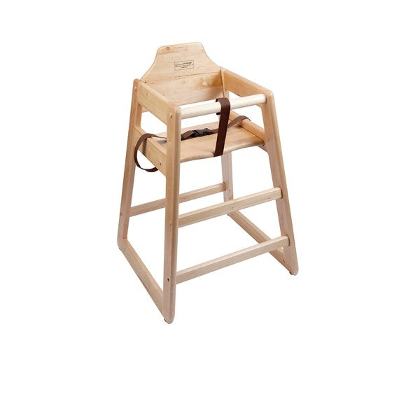 Genware Wooden High Chair Light Wood