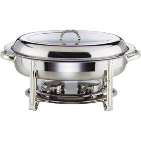 Genware Stainless Steel Oval Chafing Dish 5L