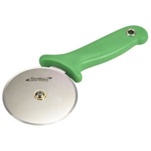 Genware Green Handle Pizza Cutter 100mm Wheel