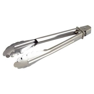 Genware Stainless Steel Heavy Duty All Purpose Tongs 9"