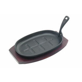 Genware Large Oval Sizzle Platter 275mm and Trivet