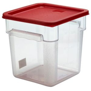 Genware Polyethylene Lid for Food Storage Container Red 5.7L & 7.6L